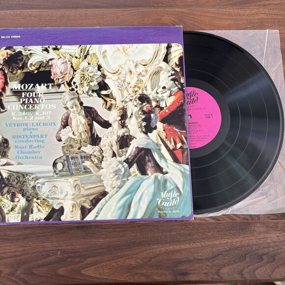 Mozart: Four Piano Concertos K.246 K.107 Veyron-Lacroic LP Music Guild S-133-A - Picture 1 of 9